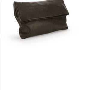 Foldover Crossbody Clutch in Black